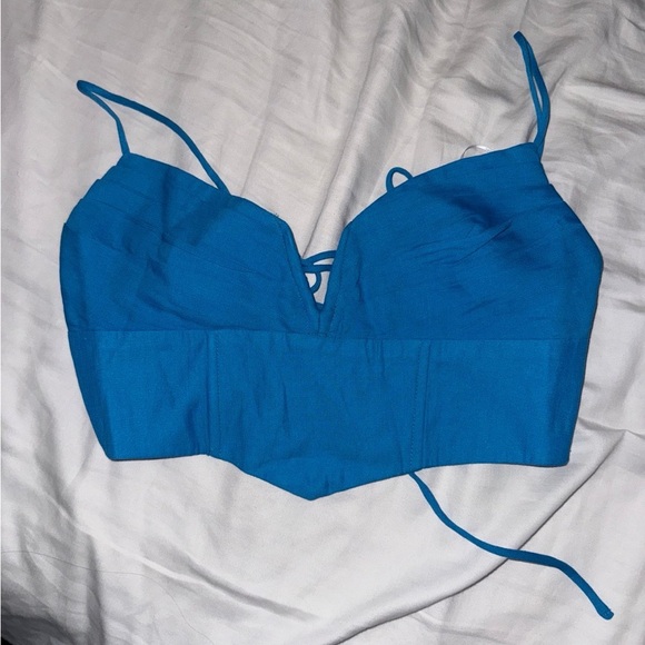 NWT Hello Molly Fave Pastime Crop Blue - Picture 5 of 6
